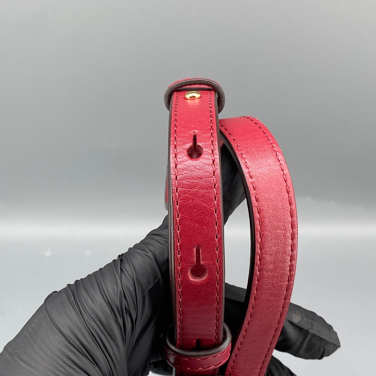 Michael Kors Red Leather Mini Vertical Crossbody Bag