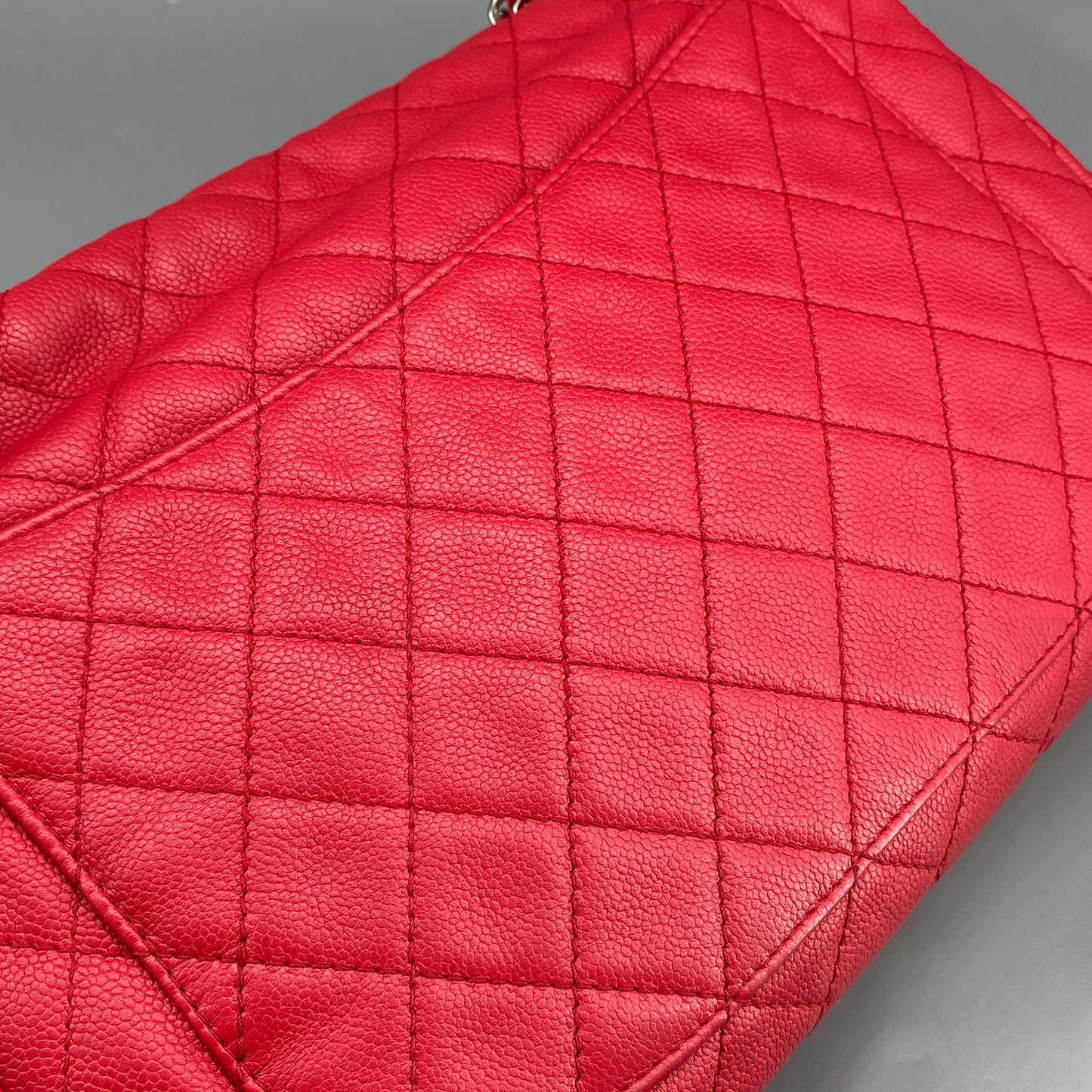 Chanel Classic Soft Red Quilted Leather Flap Shoulder Bag