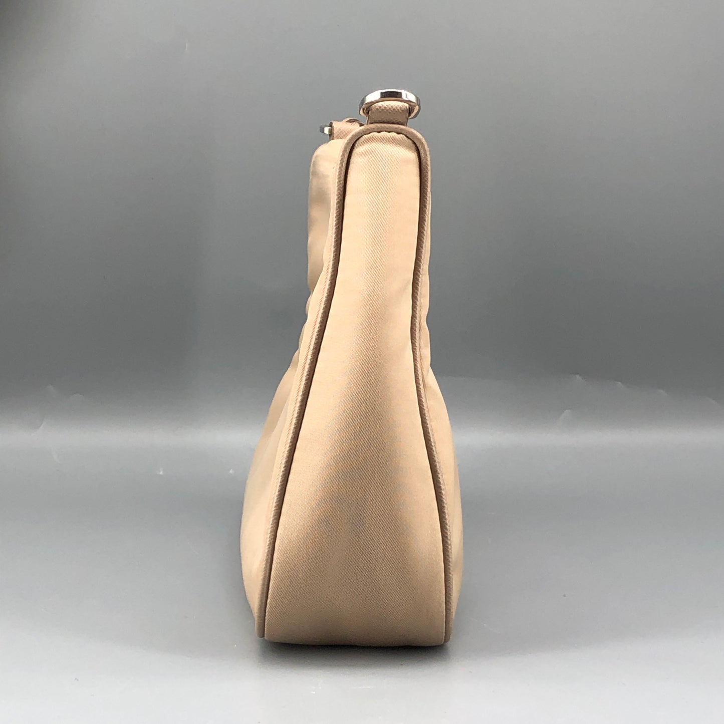 Prada Re-Nylon Classic Hobo Shoulder Bag Beige