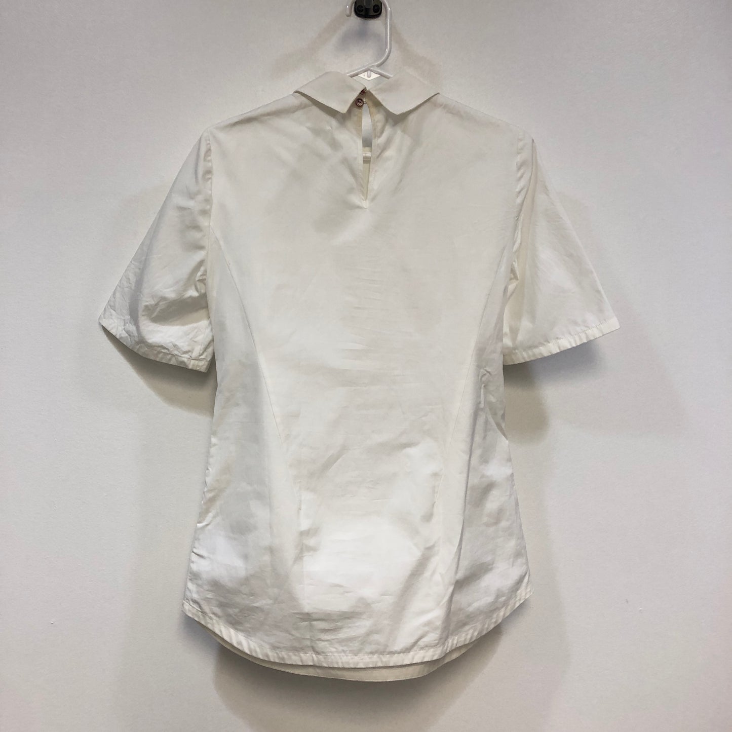 Max Mara Shine! White Embroidery Short Sleeve Shirt US Size 4