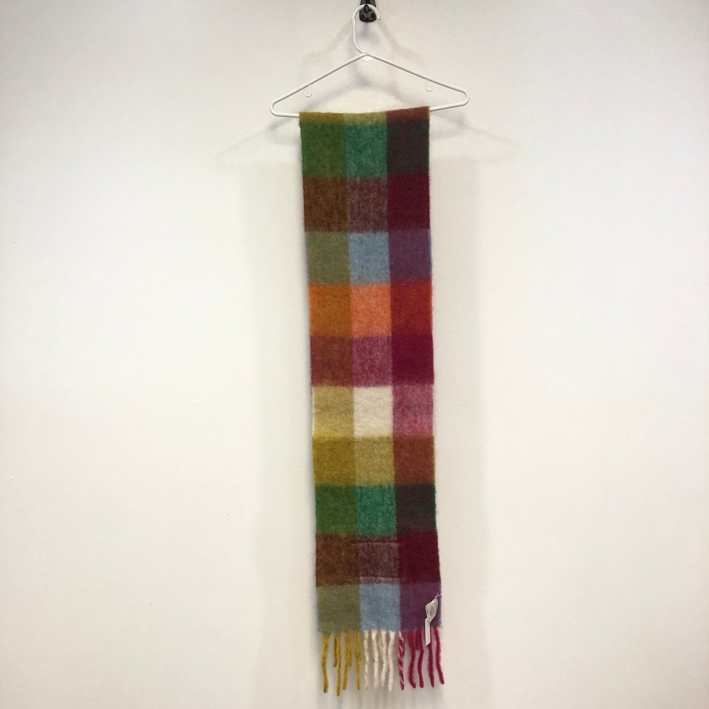 Acne Studios Multi‑Color Check Fringe Scarf 218*28cm