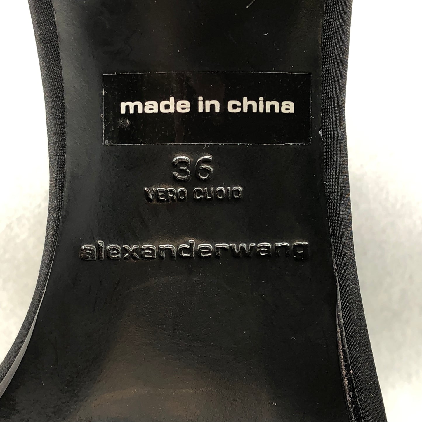 Alexander Wang Black Crystal Ruched Strap Mule Sandals Size 36
