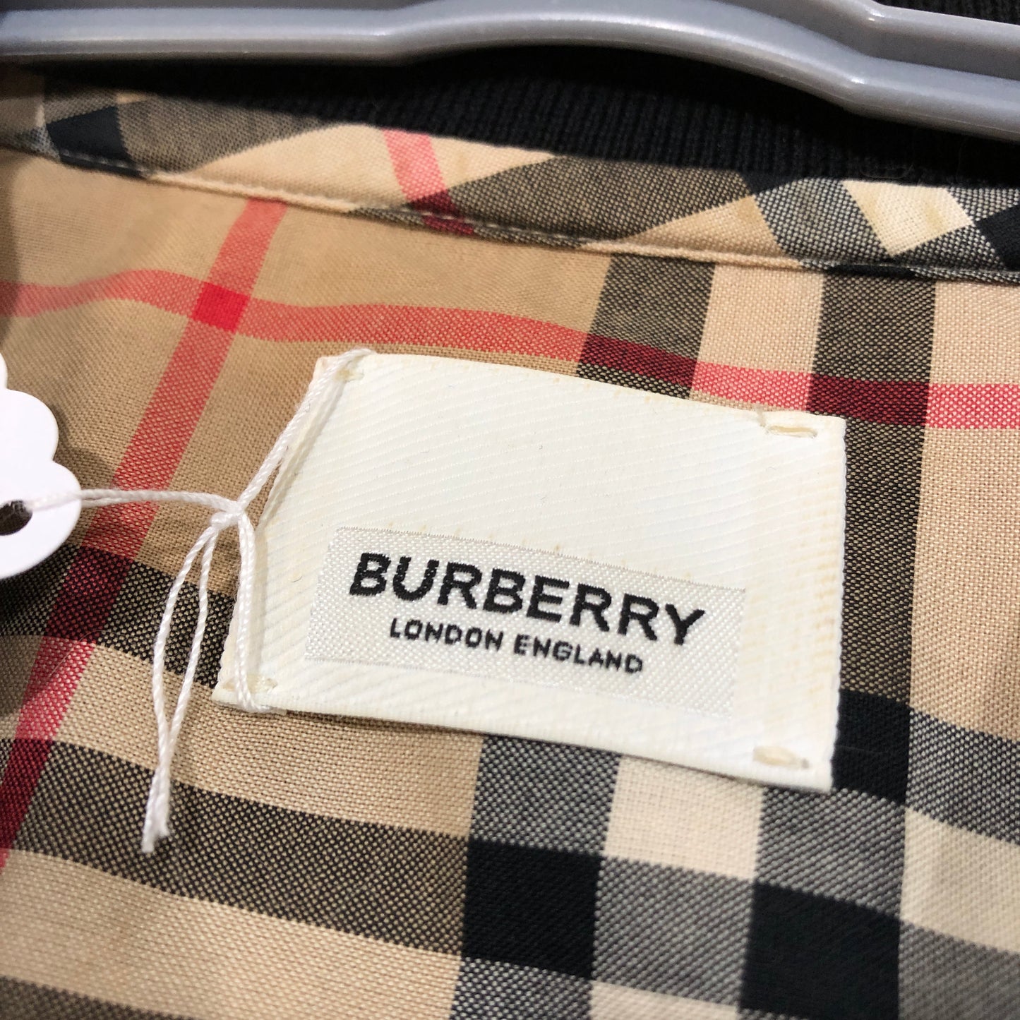 Burberry Classic Beige Vintage Check Cotton Long Sleeve Button-Down Shirt Size L