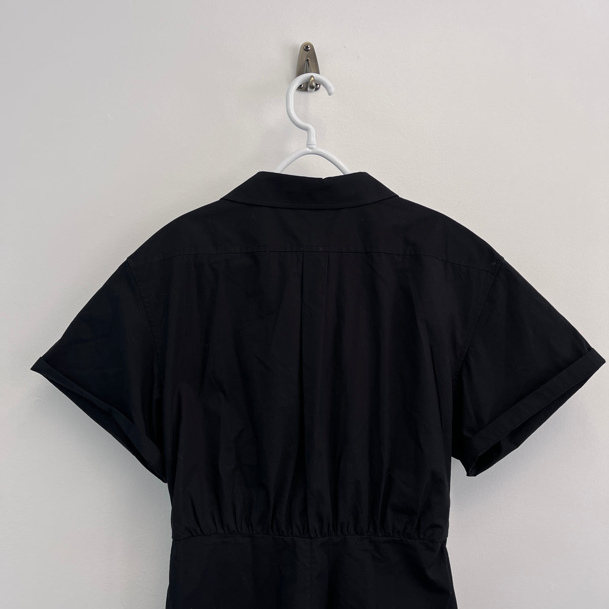 Alexander Wang Black Short Sleeve Shirt Dress Size 6