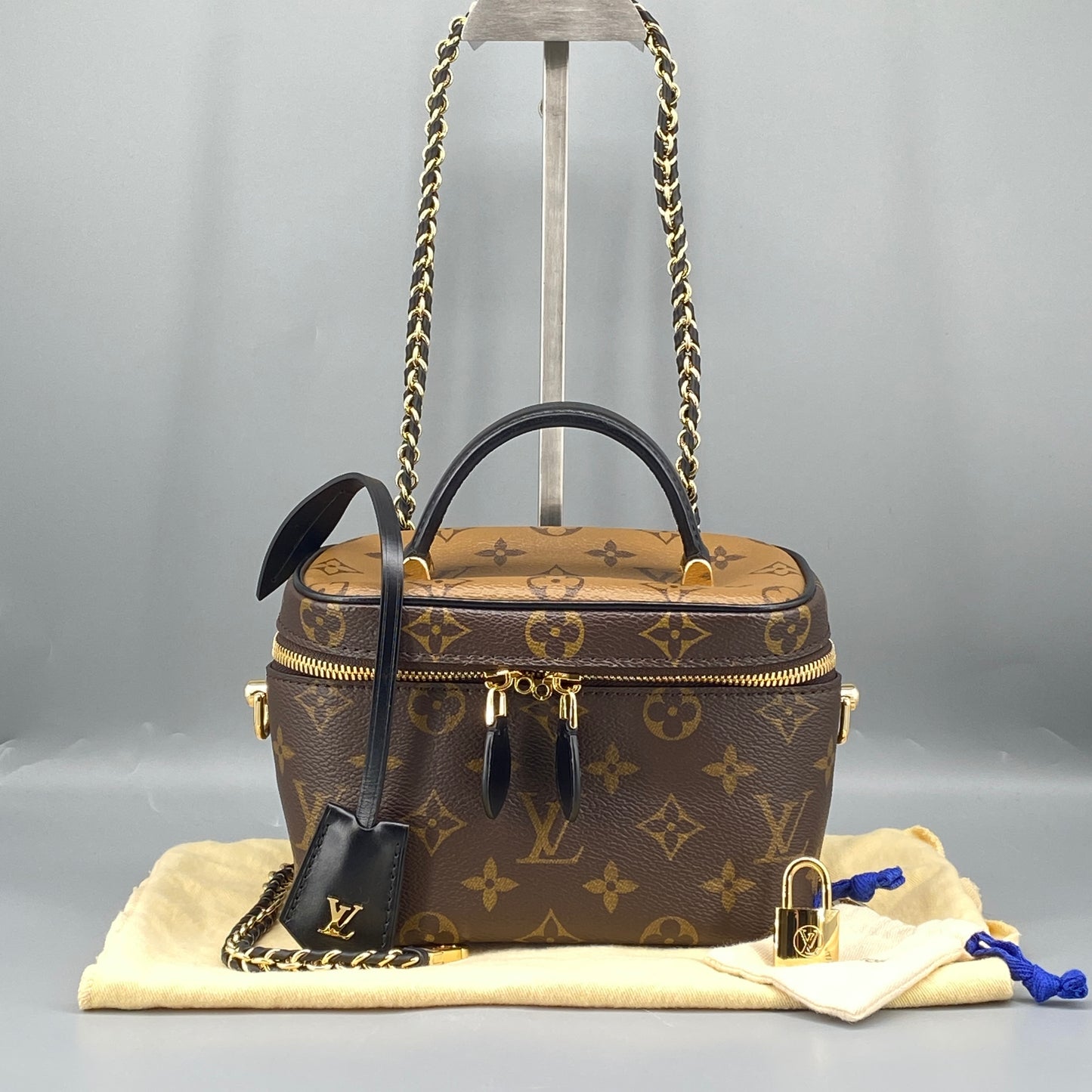 Louis Vuitton Monogram Vanity PM Brown Top Handle Bag