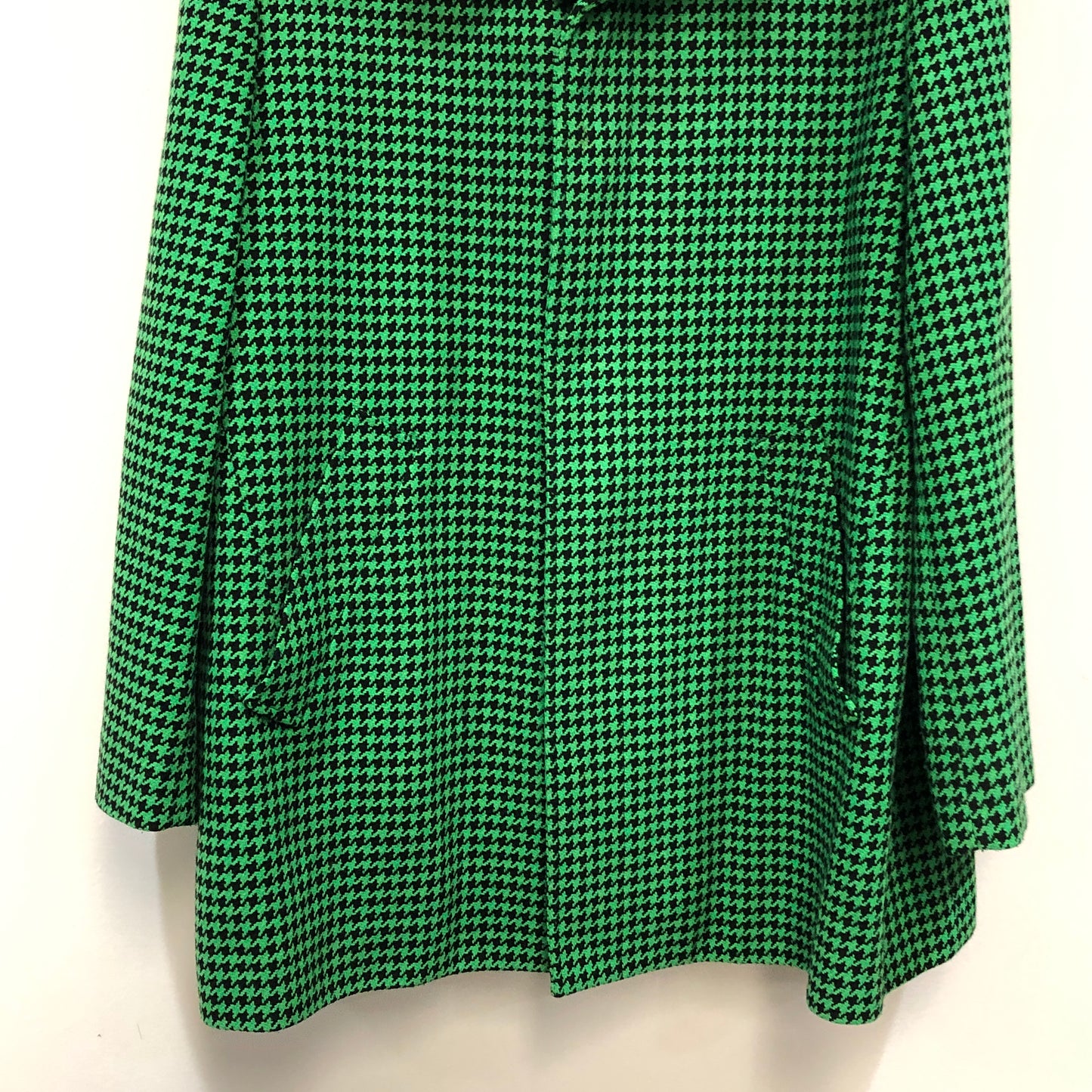Balenciaga Green Houndstooth Wool Blazer Size 36
