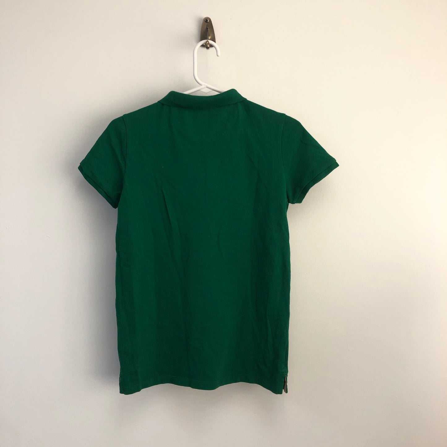 Burberry Cotton Embroidered Logo Short Sleeve Polo Shirt 14Y Dark Green