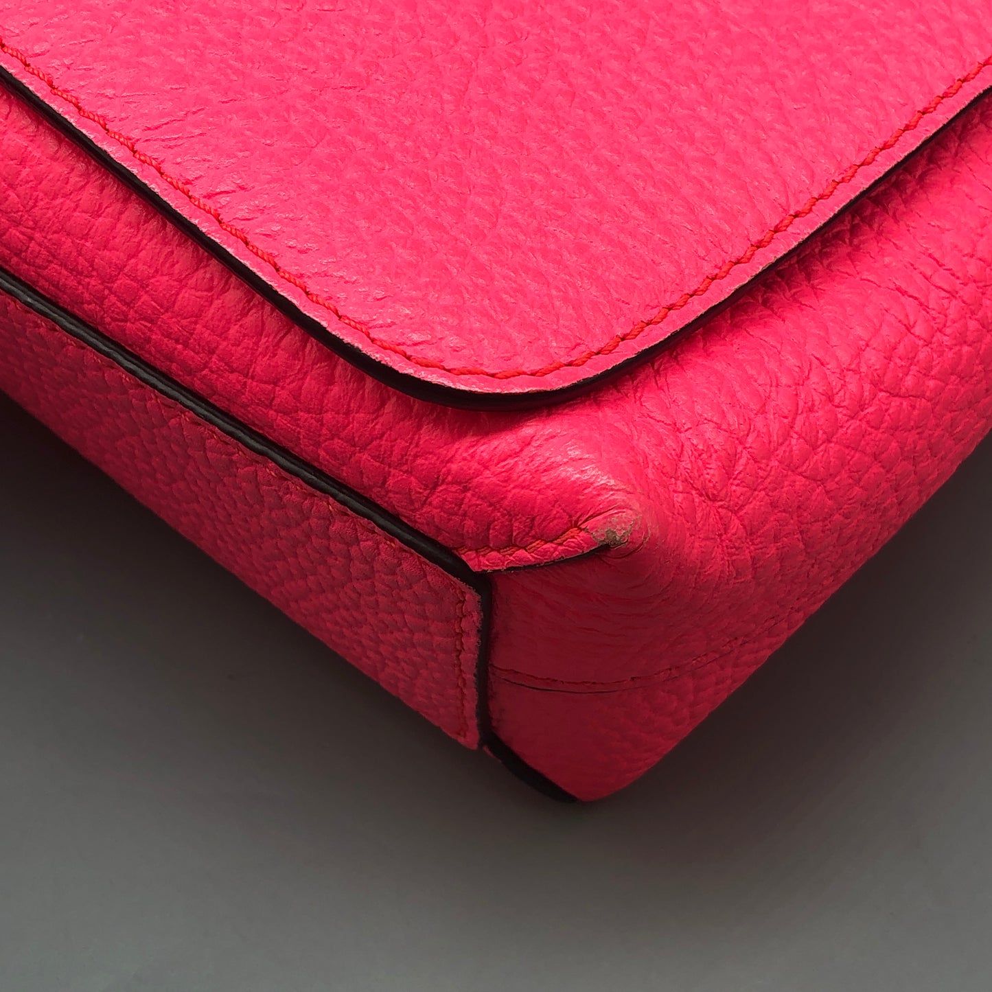 Burberry Pink Grained Leather Crossbody Bag