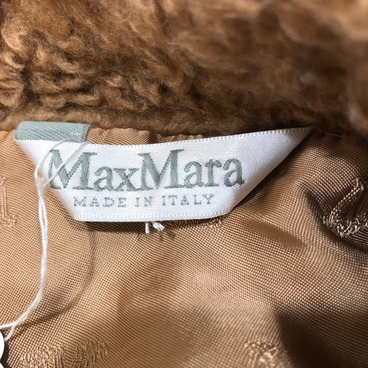Max Mara Brown Teddy Wool Cape