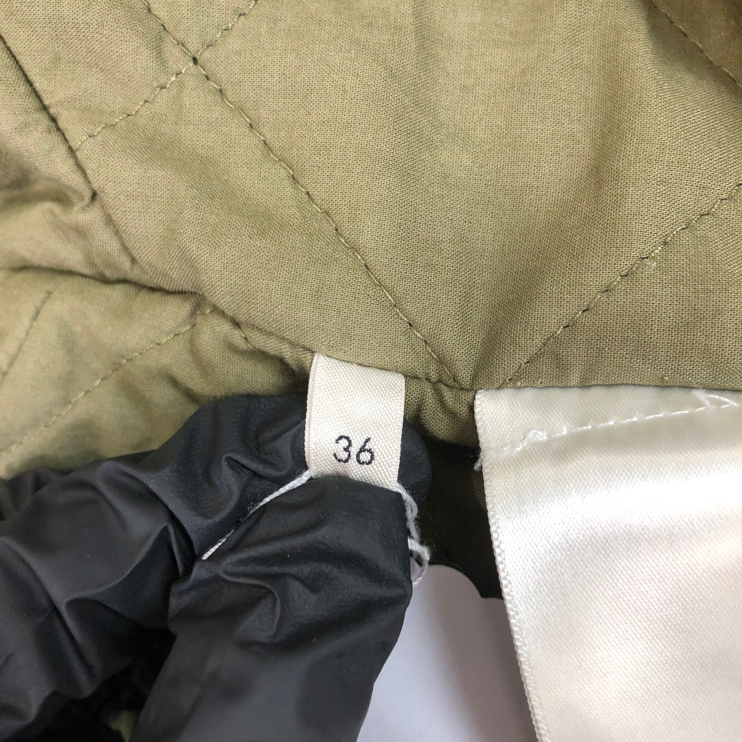 Celine Dark Green Quilted Hooded Parka Size 36