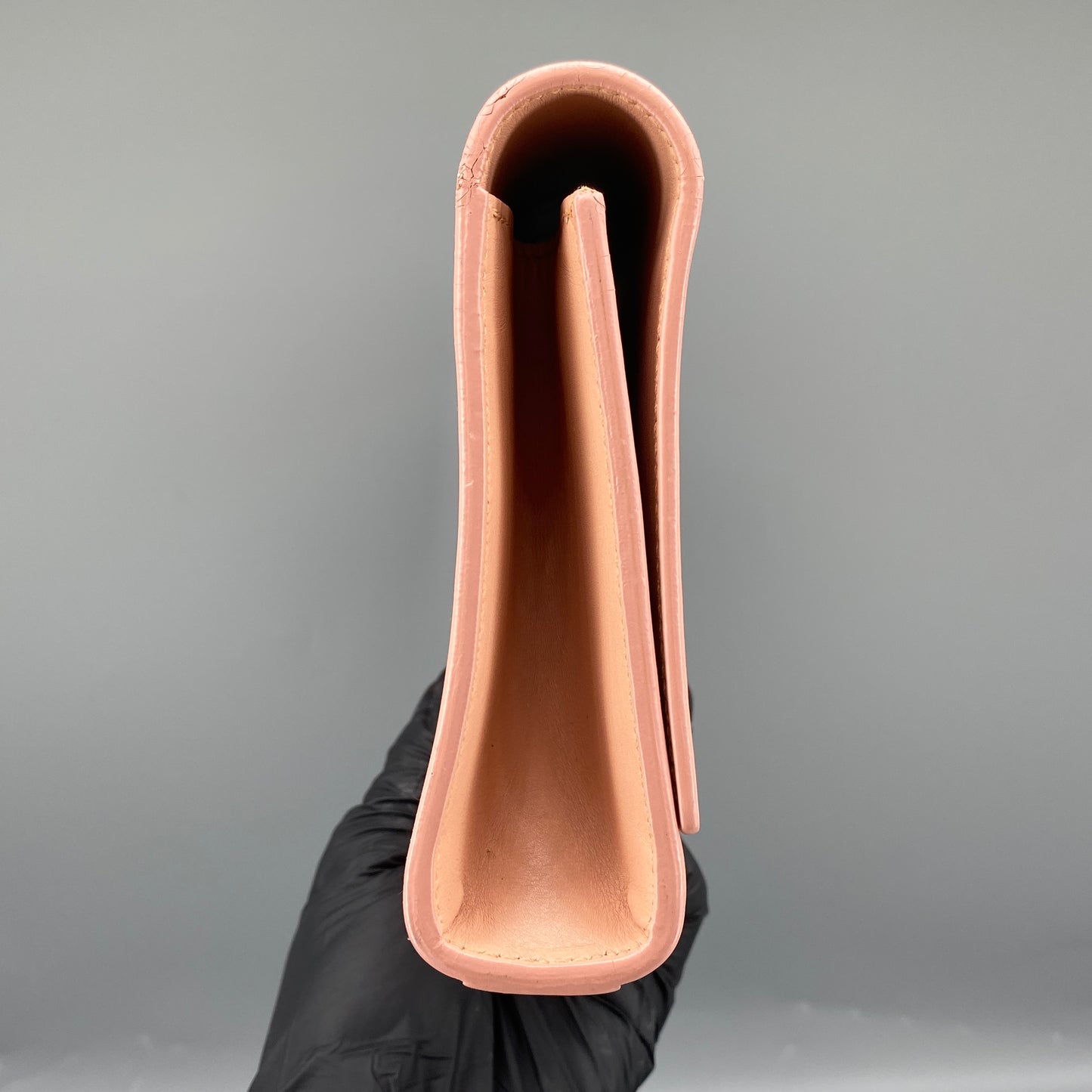 Saint Laurent Nude Smooth Leather YSL Logo Clutch Bag