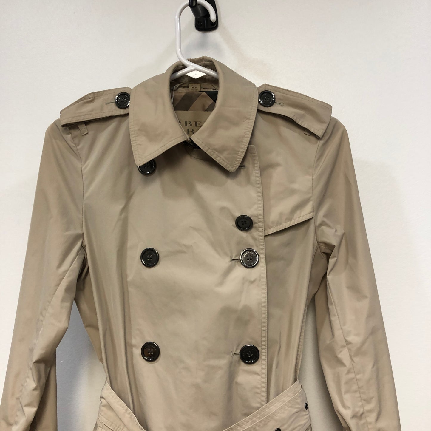 Burberry Brit Beige Double Breasted Trench Coat Size US 2