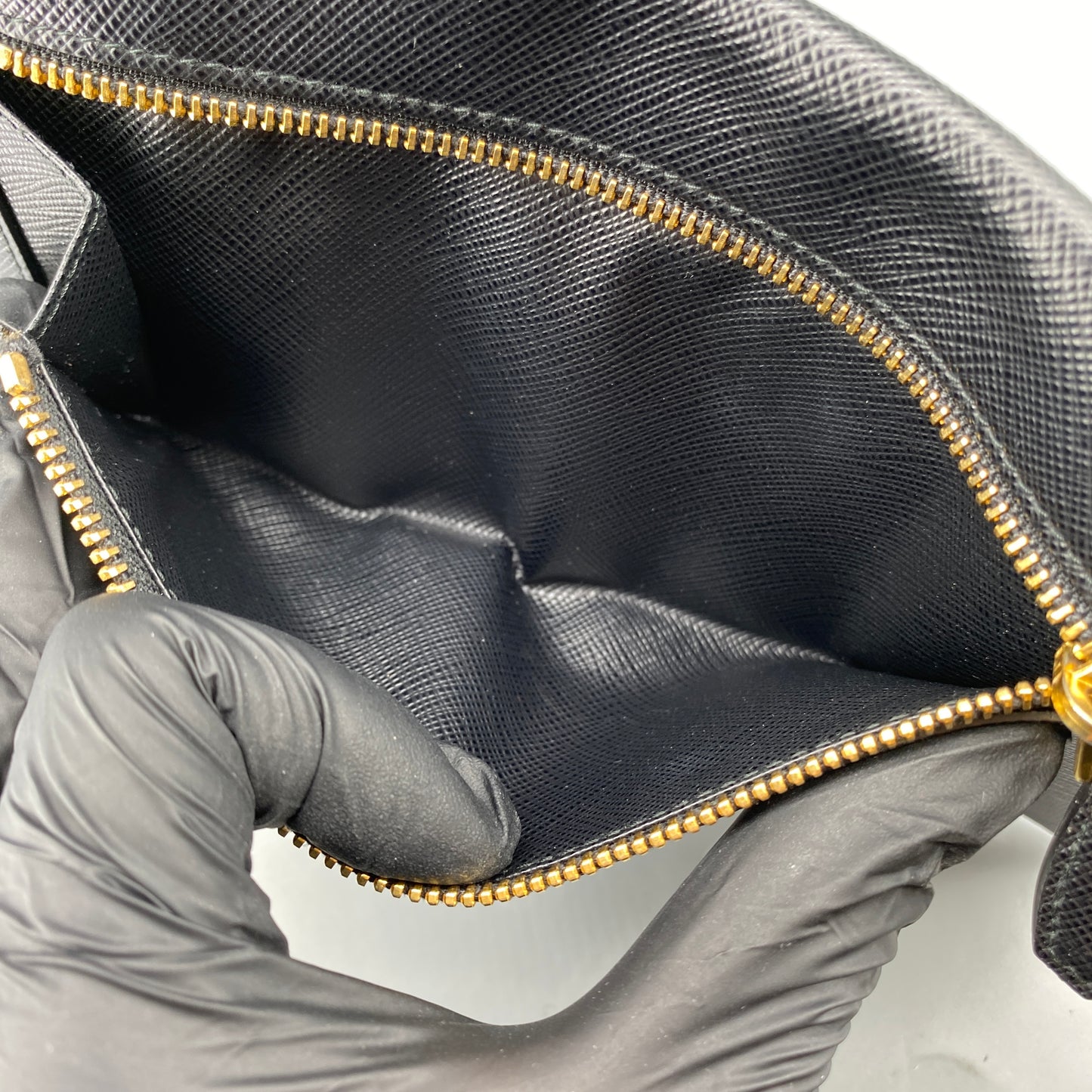 Prada Saffiano Envelope Long Wallet Black