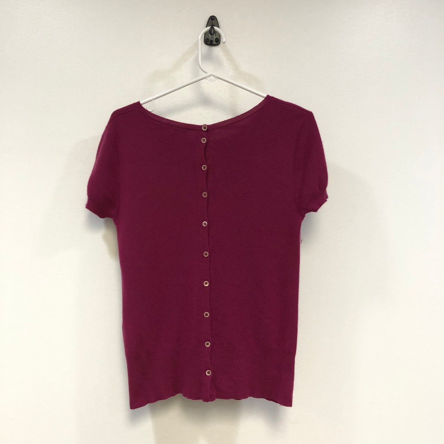 Loro Piana Deep Fuchsia Short Sleeve Knit Top Size 42