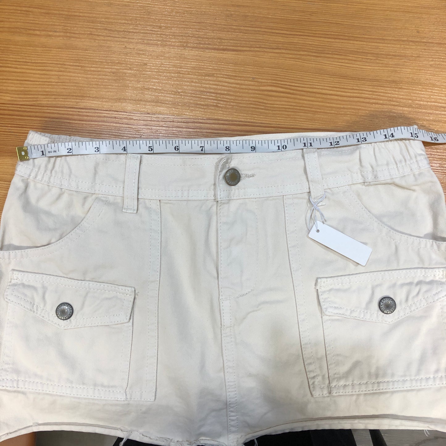 J. Galt Beige Cargo Mini Skirt Size S