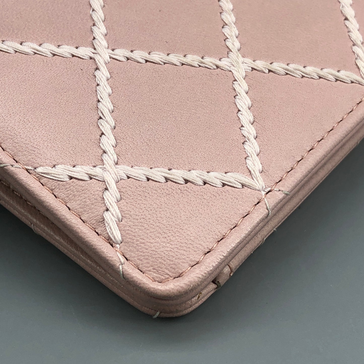Chanel Blush Pink Large Diamond Quilted Flap Wallet