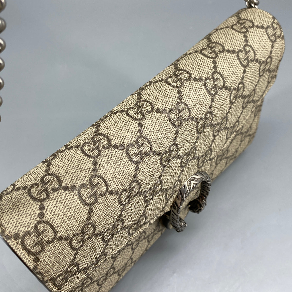 Gucci Beige GG Supreme Dionysus Chain Crossbody Bag