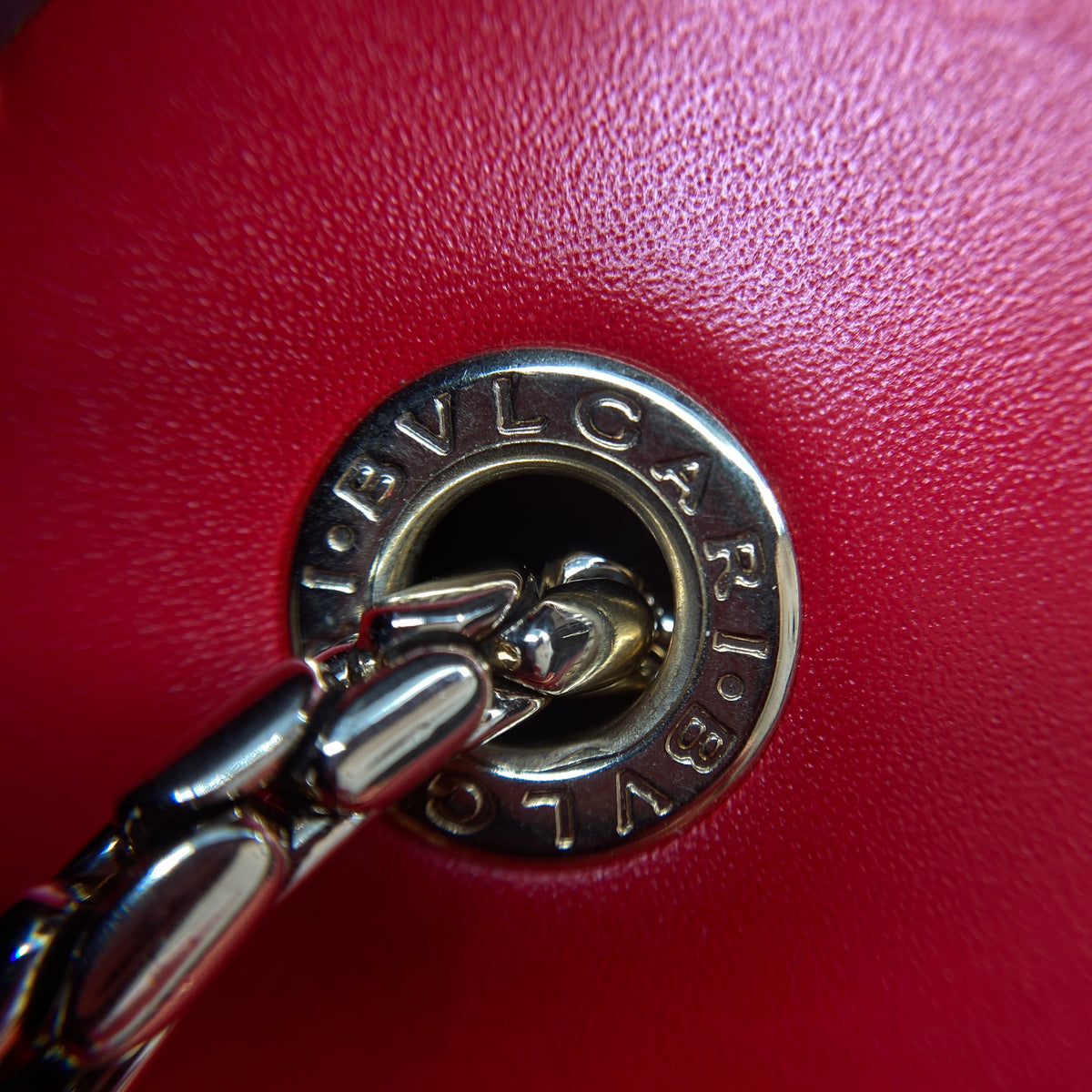 Bvlgari Serpenti Forever Shoulder Bag Red Leather