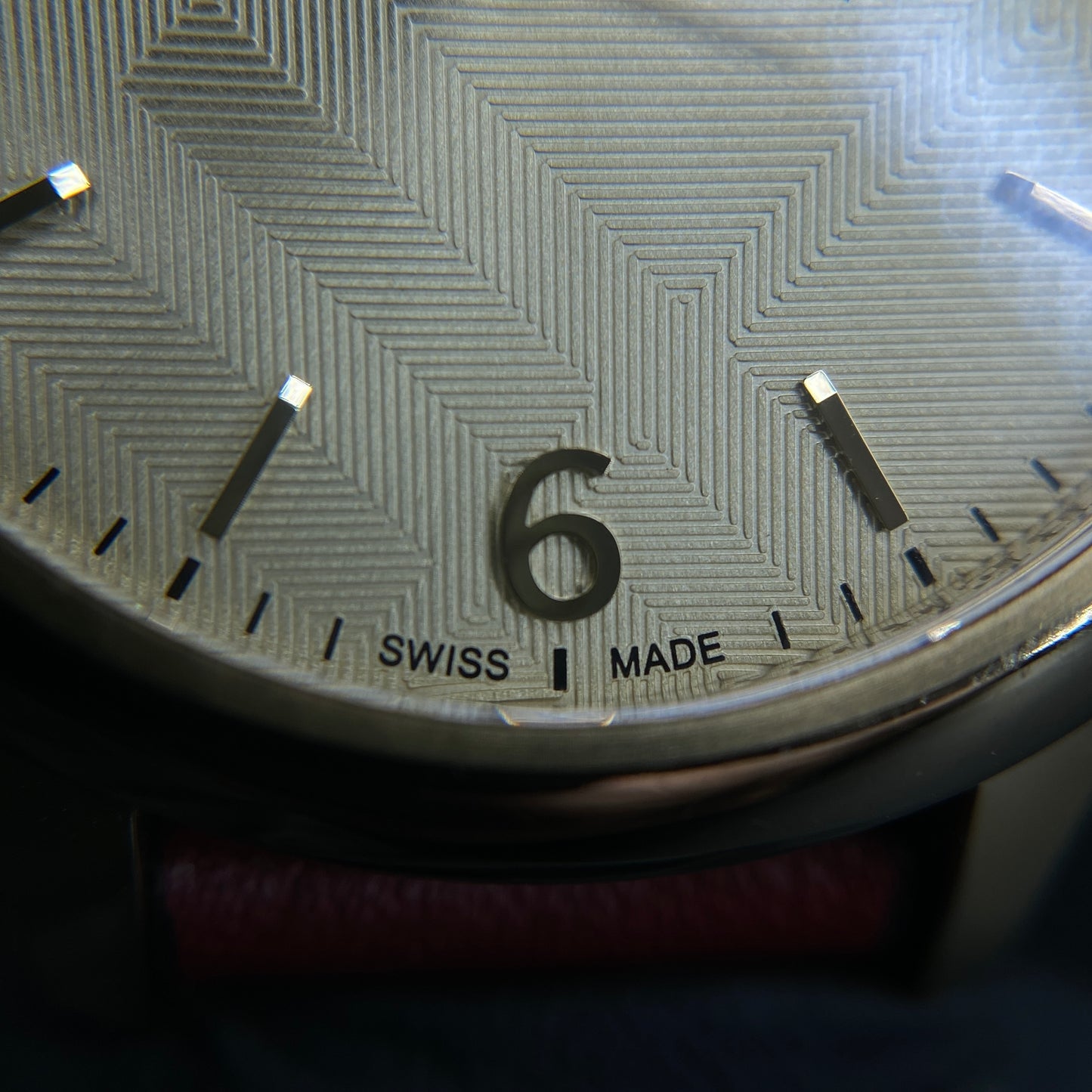 Burberry Gold Case Quartz Watch Dark Red Leather Strap