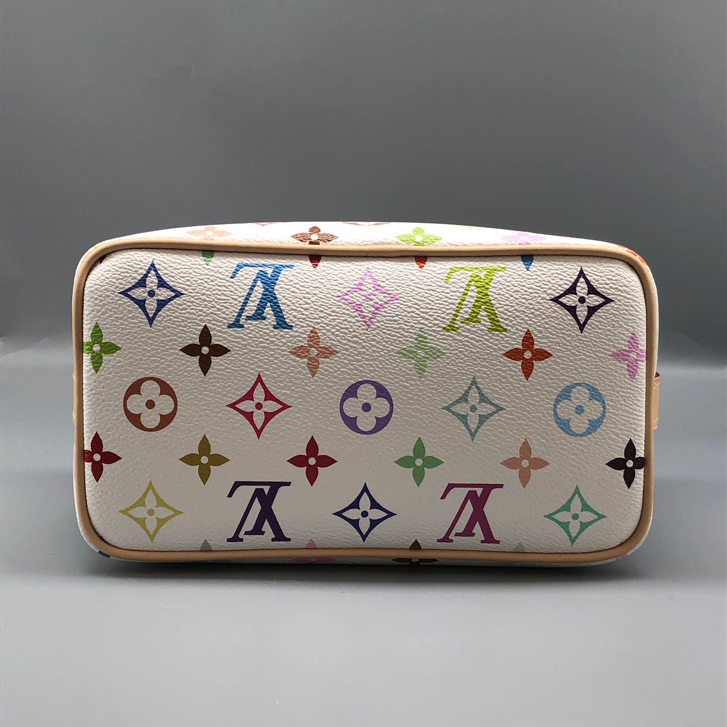 Louis Vuitton x Takashi Murakami White Multicolor Nice Mini Vanity Case Bag