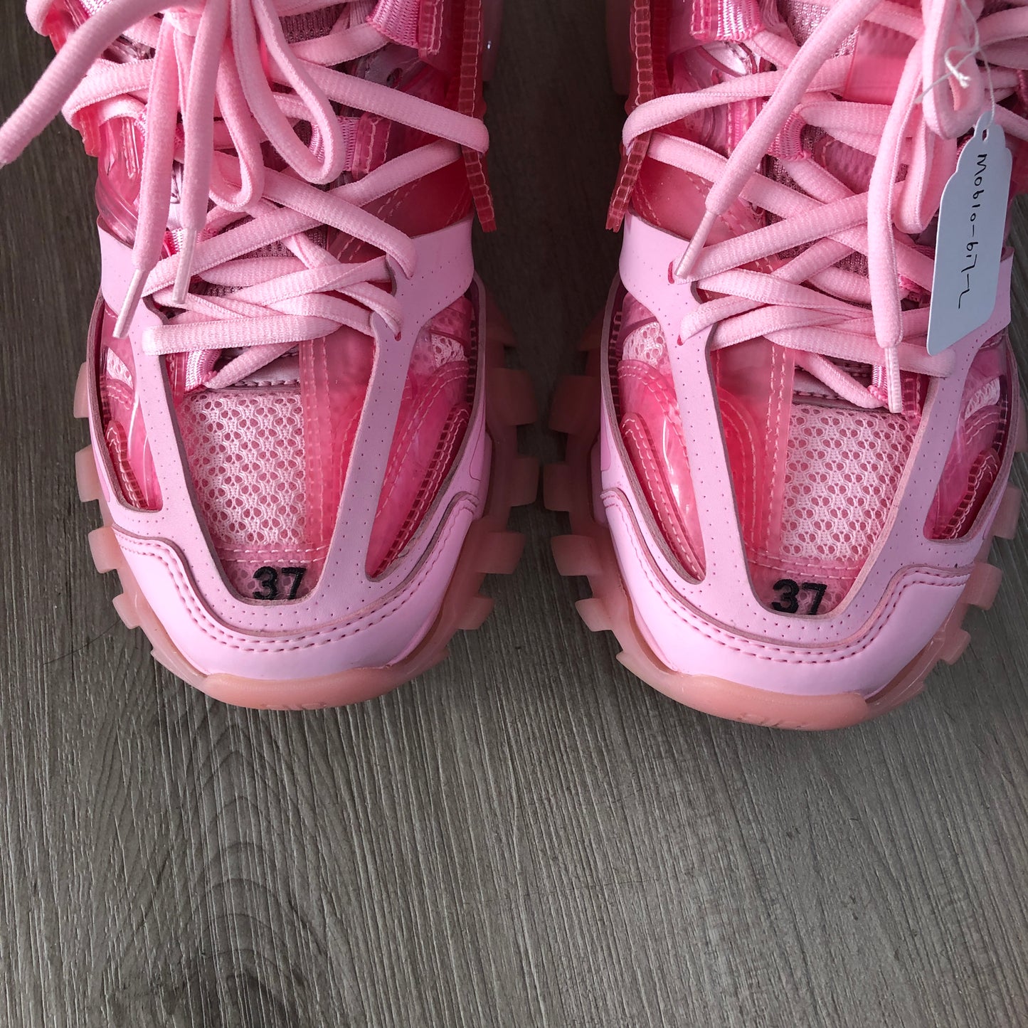 Balenciaga Women's Track Mesh Chunky Sneakers Size 37 Pink