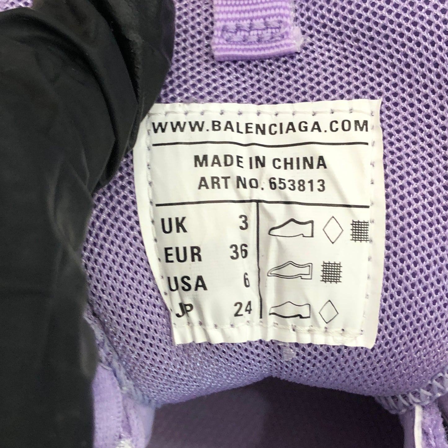 Balenciaga Women's Triple S Mesh Chunky Trainer Sneakers Size 36 Lavender Purple