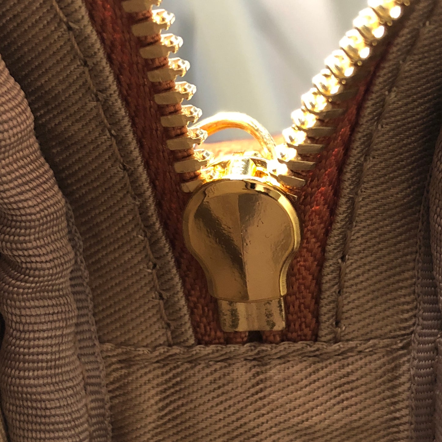 MCM Visetos Shearling Trim Oval Crossbody Camera Bag  Caramel