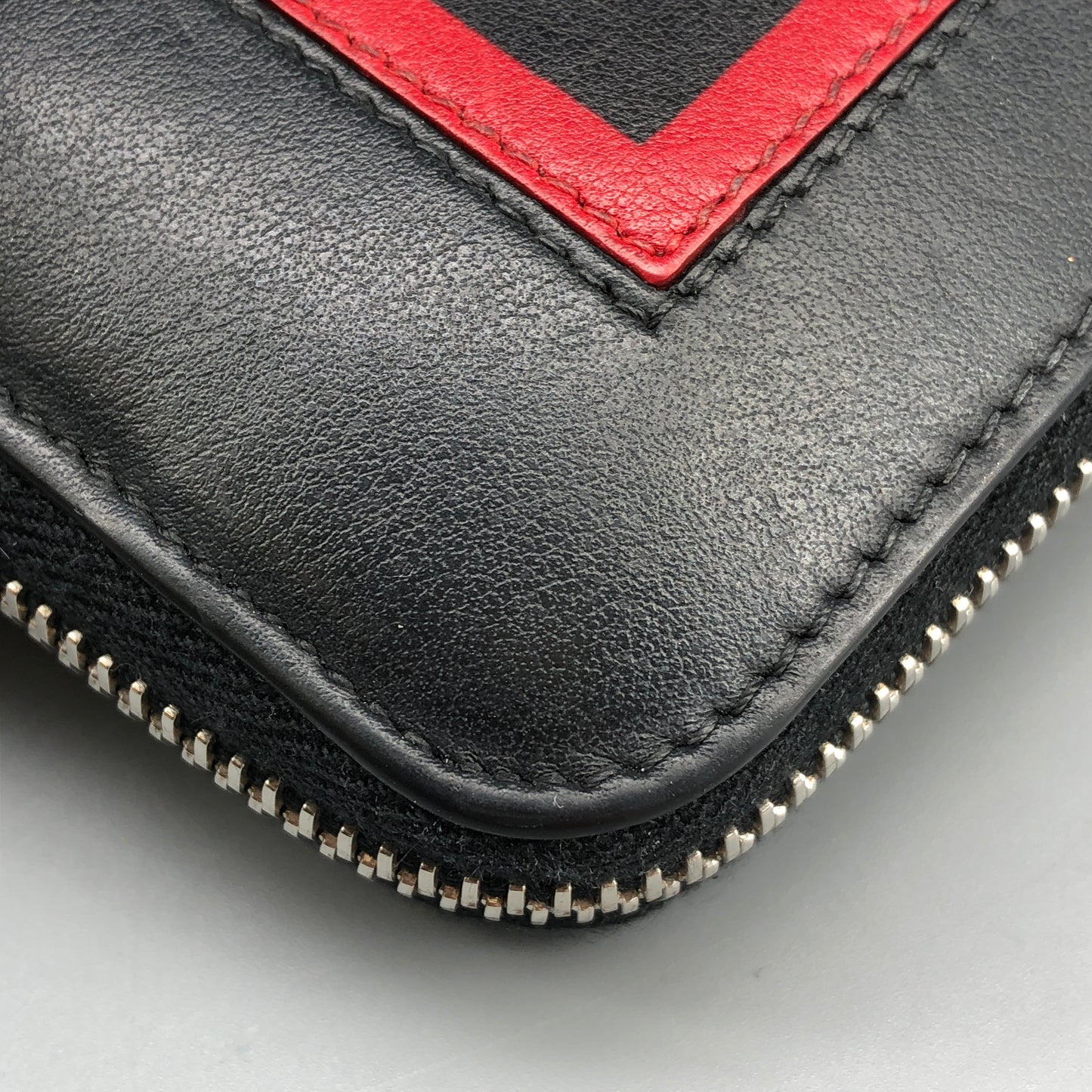 Fendi Logo Zip-Around Long Wallet Black