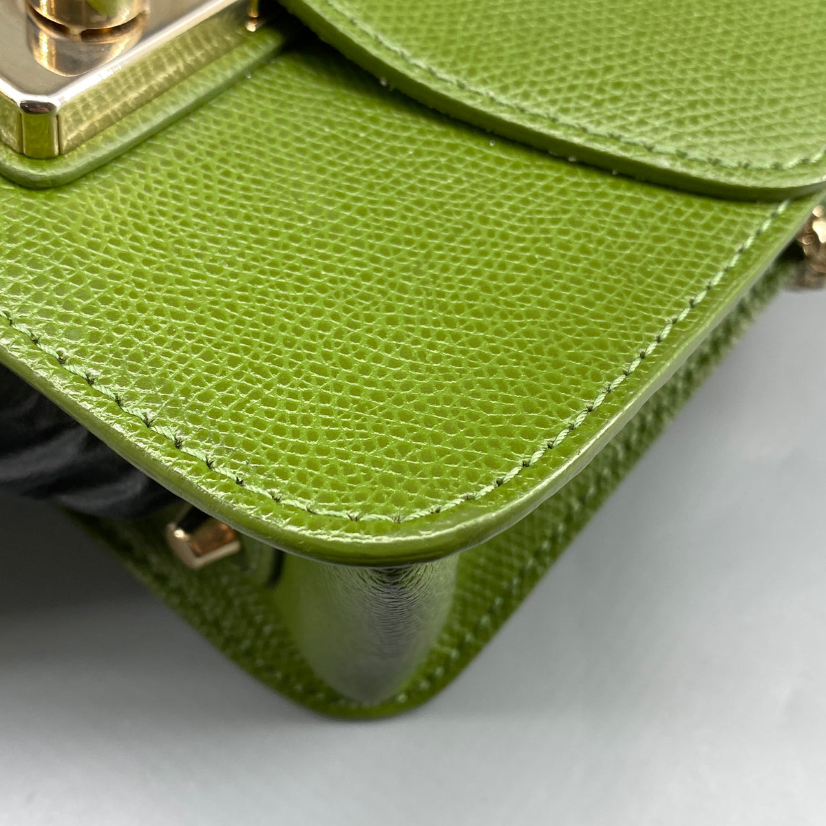 Furla Metropolis Green Leather Crossbody Bag