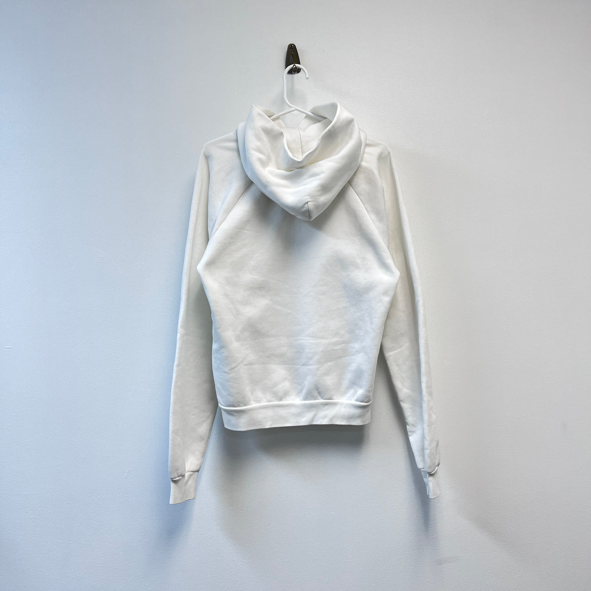 Balenciaga White Hoodie BB Mode Logo Print Front Pocket Size XS