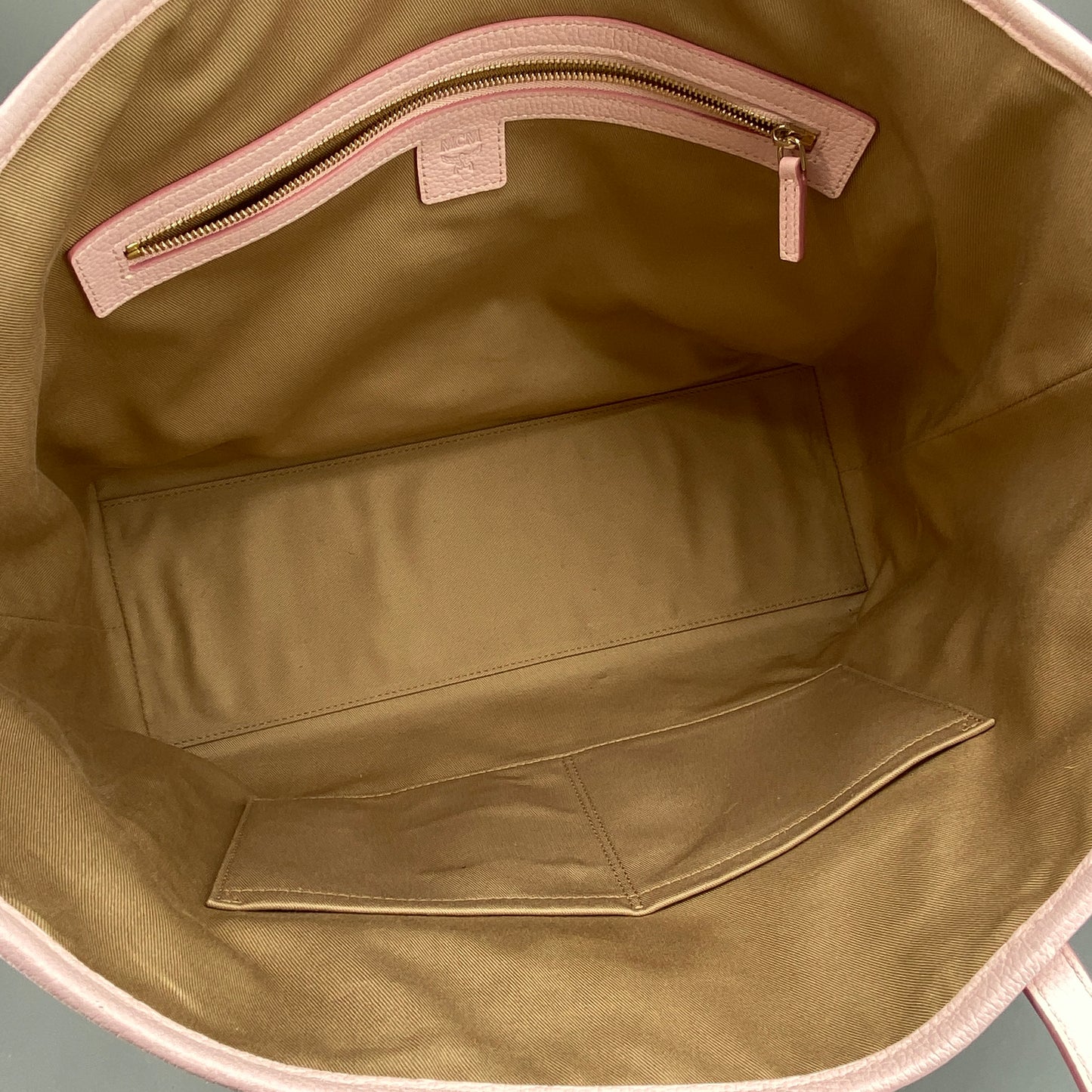 MCM Blush Pink Visetos Medium Tote Bag