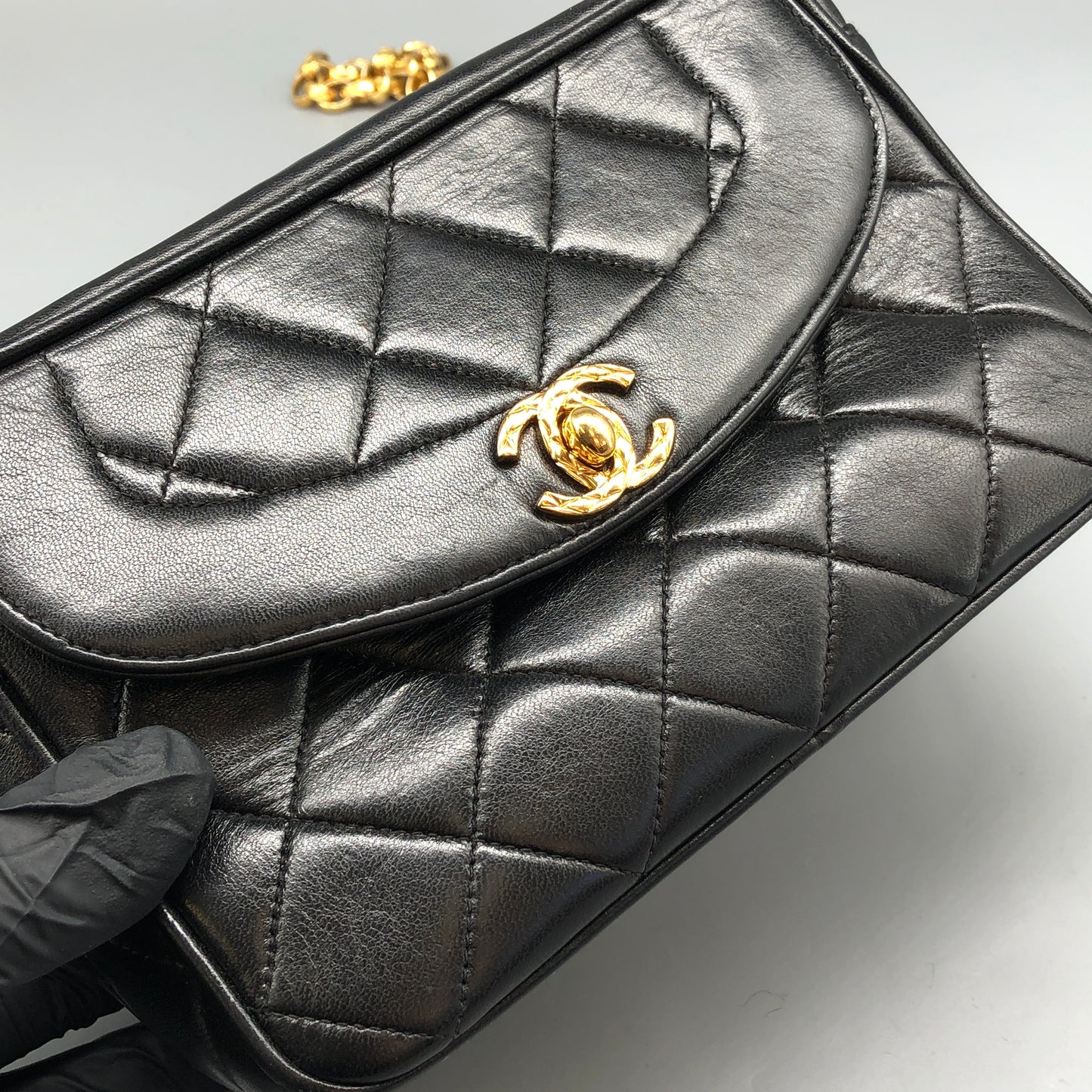 Chanel Black Quilted Leather Camera Bag