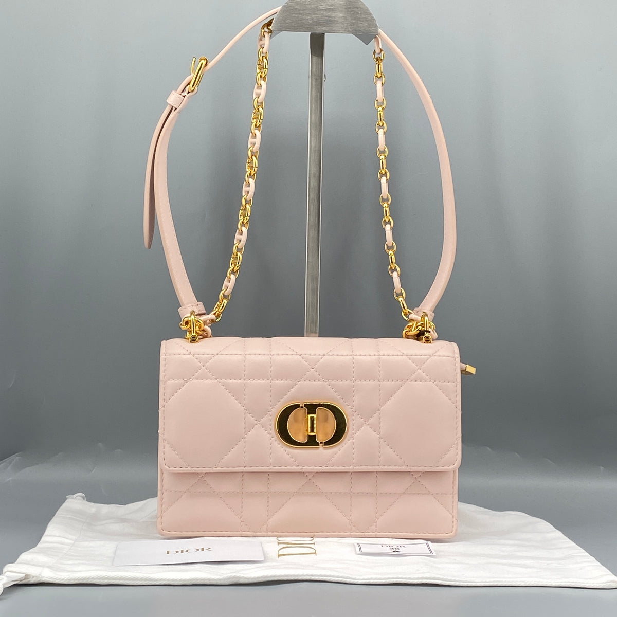 Christian Dior Miss Caro Mini Bag Powder Pink Lambskin