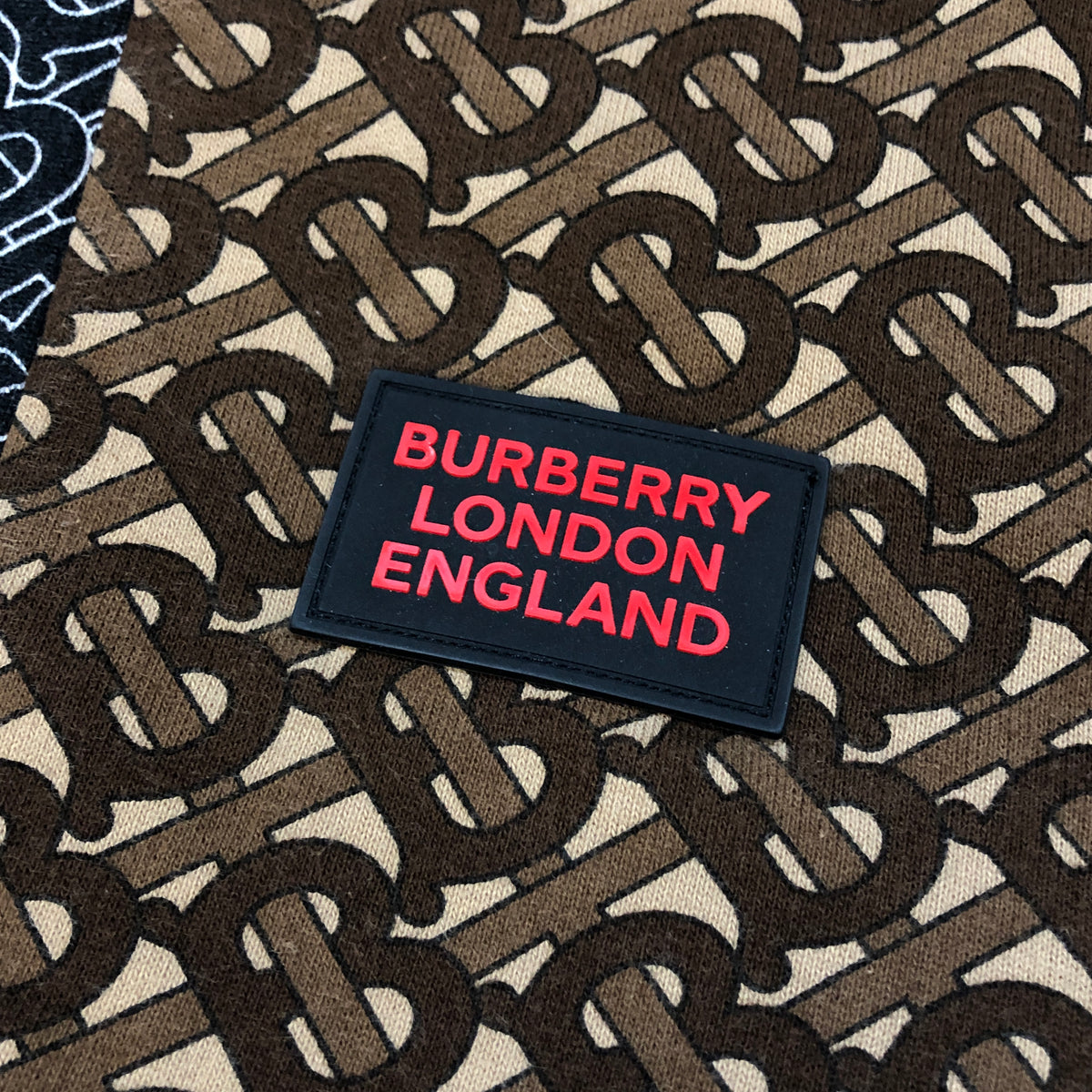 Burberry Brown TB Monogram Hoodie Size S