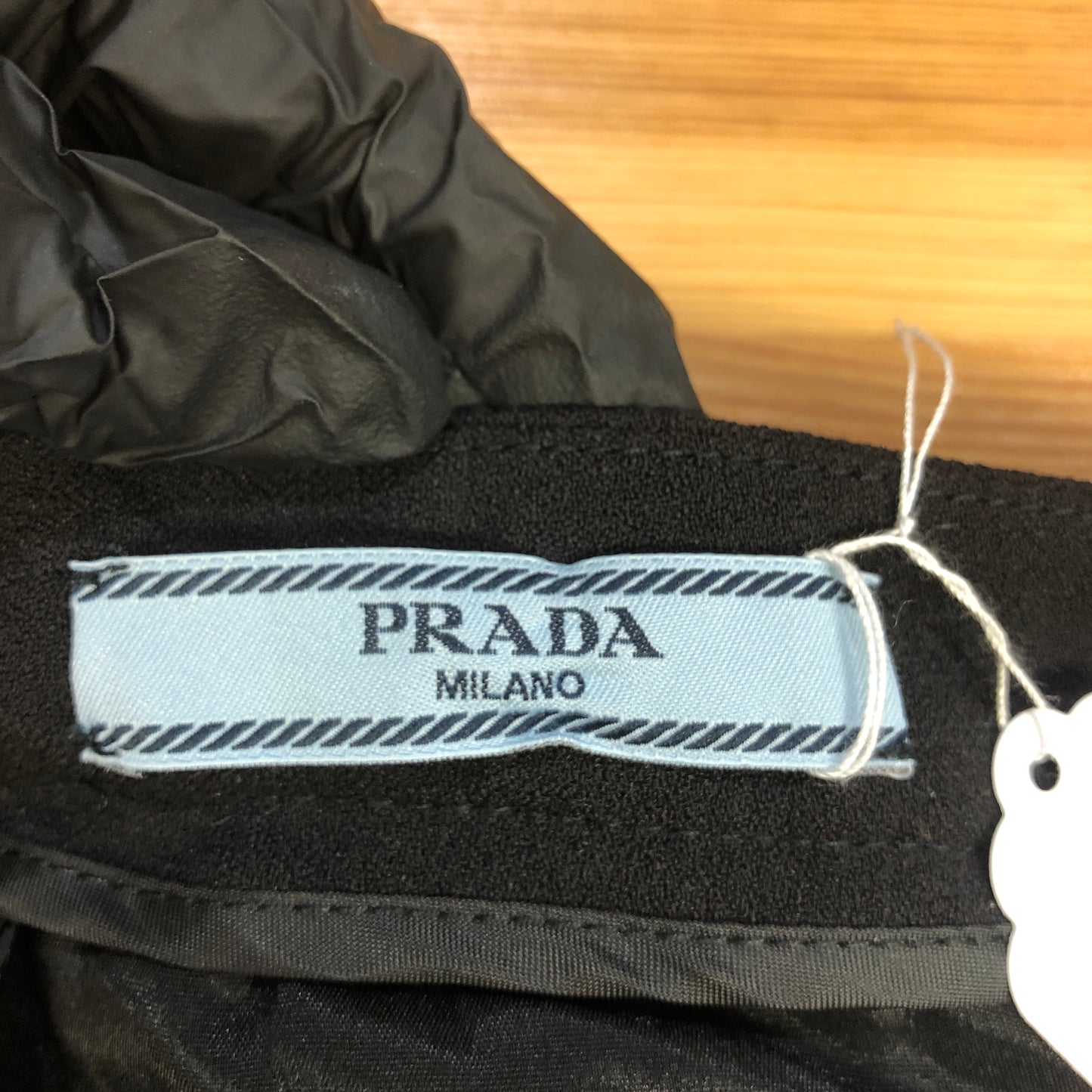 Prada Black Pleated Midi Skirt Size 38