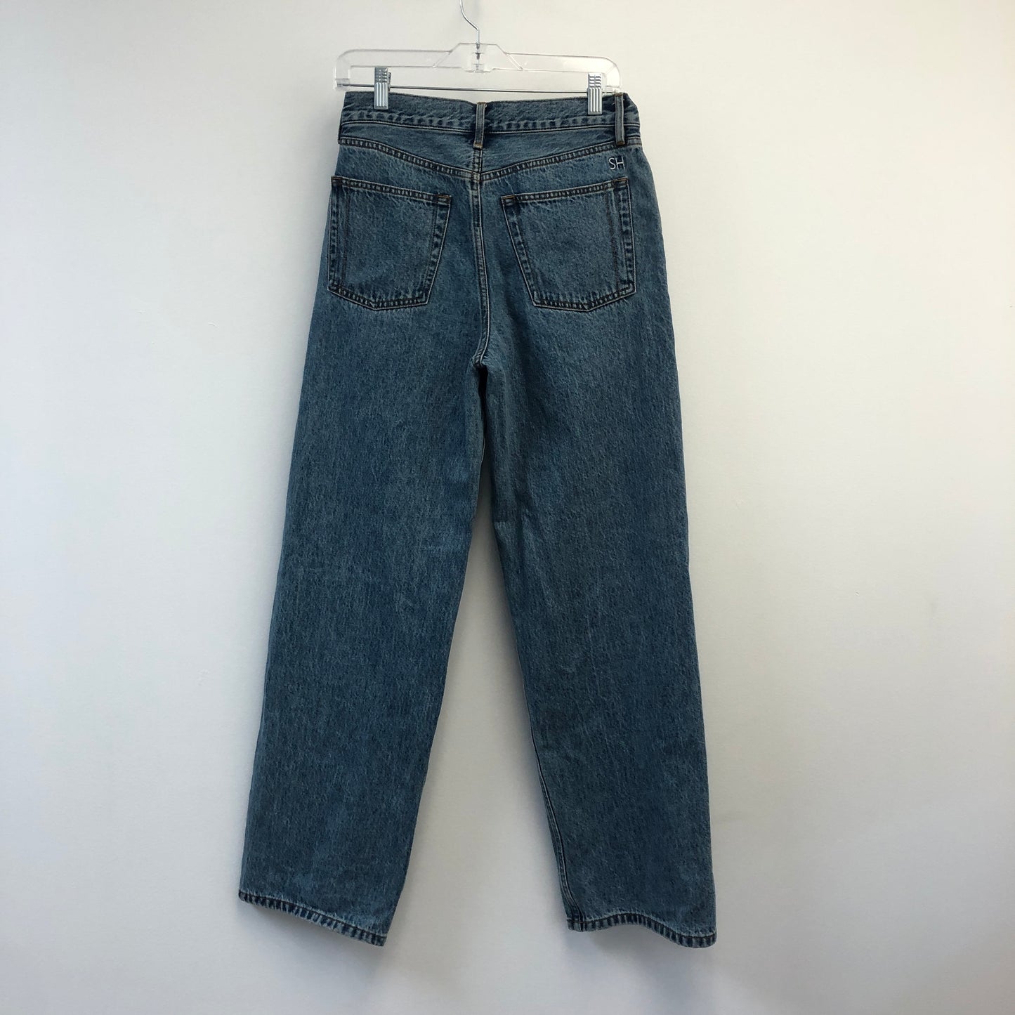 Still Here High-Waisted Straight Leg Jeans 26 Blue Denim