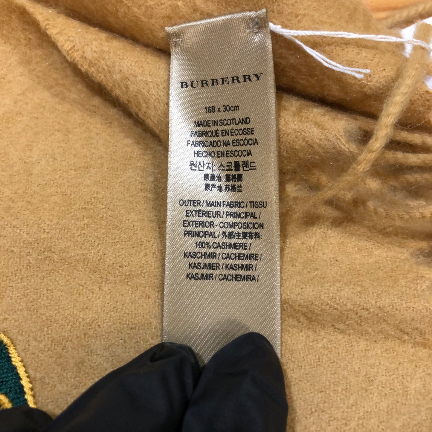 Burberry Beige Cashmere Fringe Scarf 65*12inches