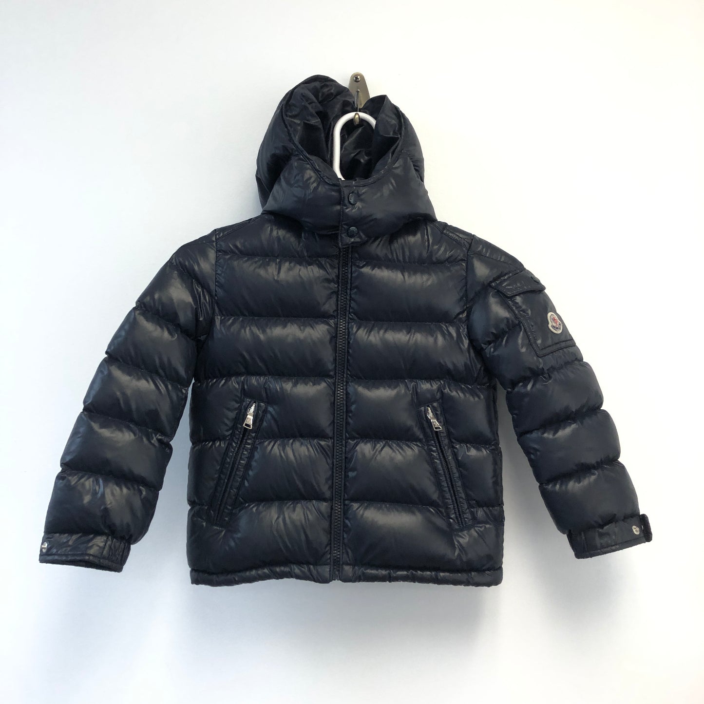 Moncler Kids Detachable Hood Down Jacket 6Y / 116cm Navy Blue