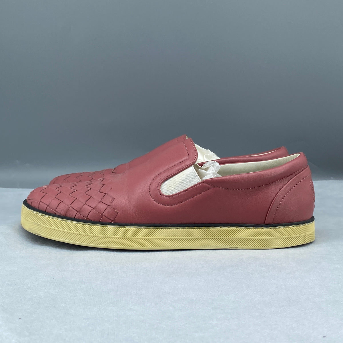 Bottega Veneta Pink Intrecciato Women's Slip‑On Loafers shoes Size 37