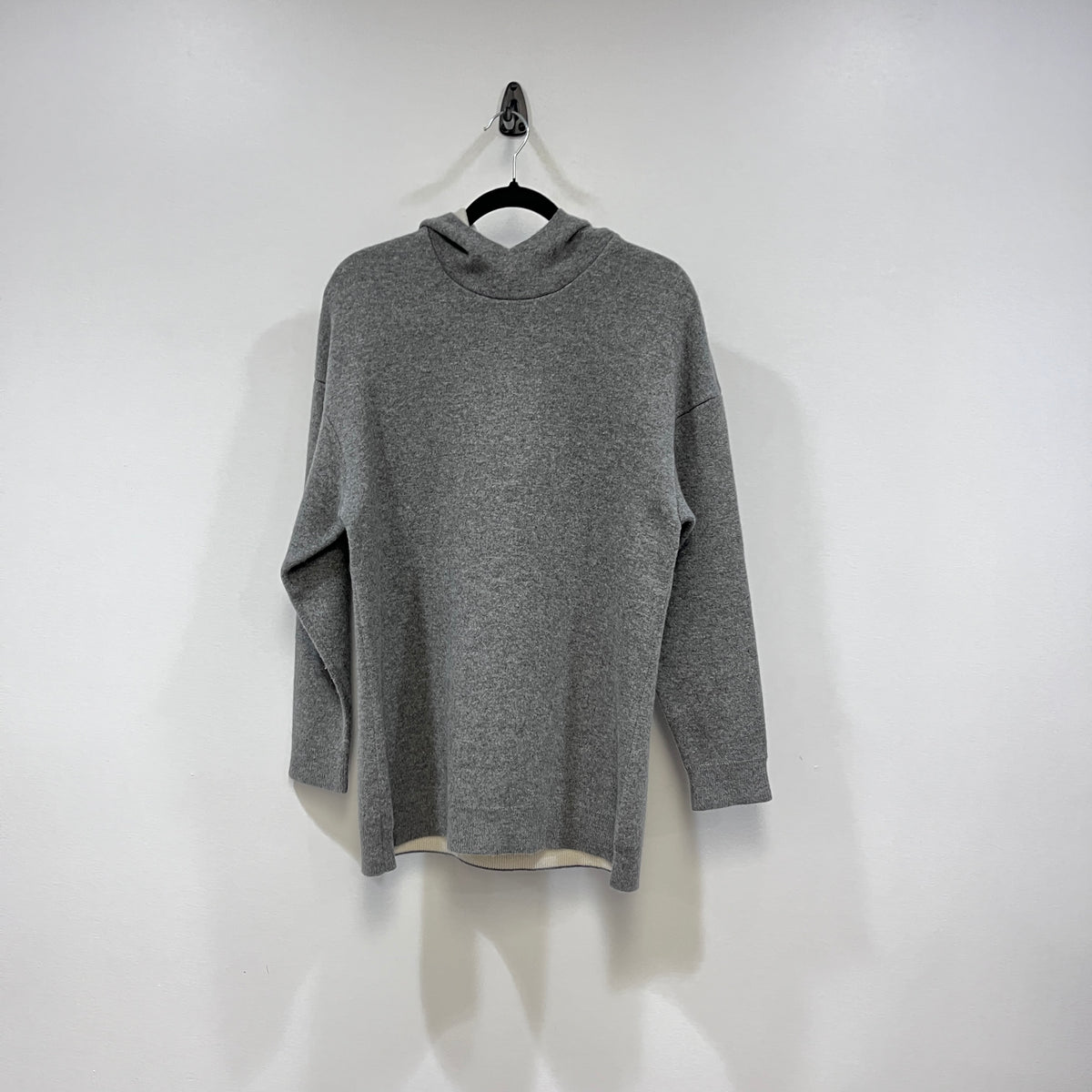 Christian Dior Grey J'ADIOR 8 Print Longline Hooded Knit Pullover US size 6
