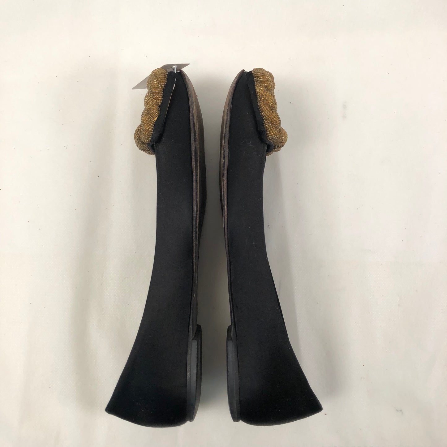 Roger Vivier Embellished Leather Flats Black Women’s Size 35.5