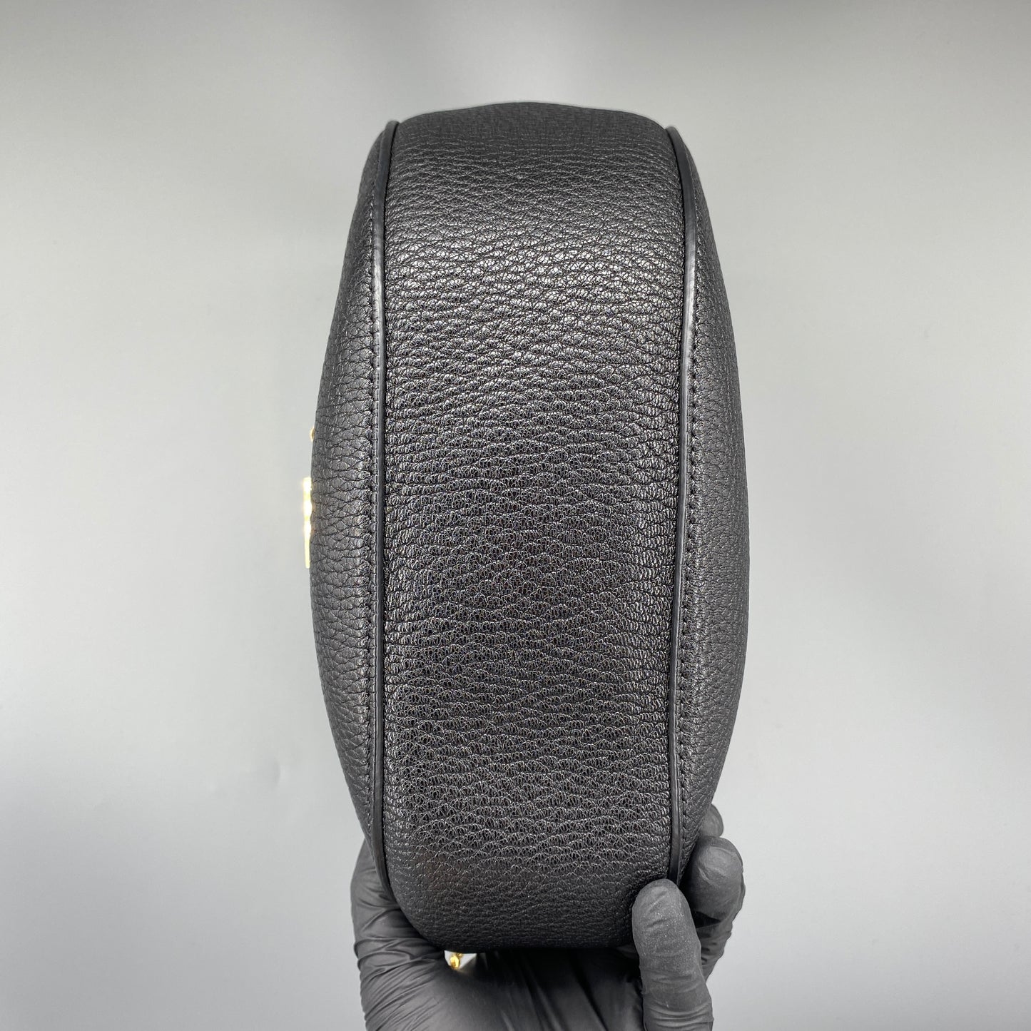 Chloe Black Grained Drew Leather Saddle Shoulder Bag