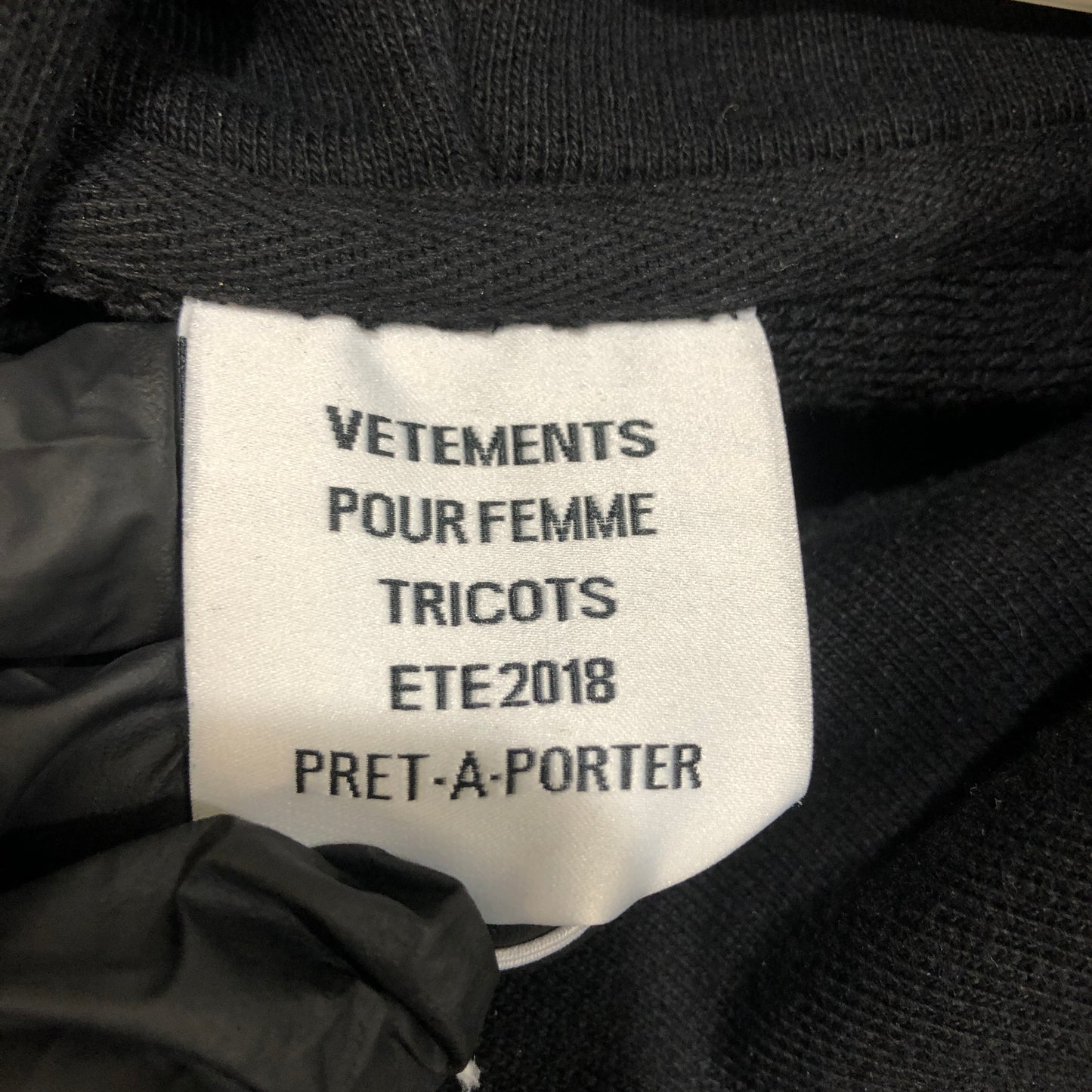 Vetements Black Logo Tape Hoodie & Track Pants Set
