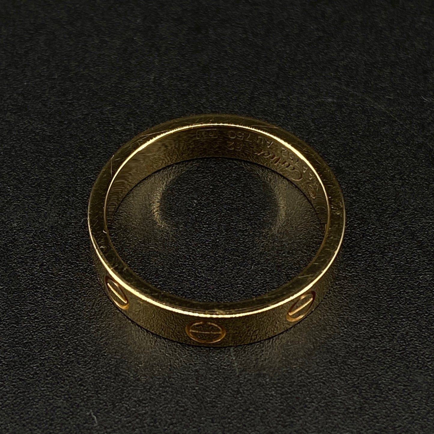Cartier Love Ring Size52 18K Yellow Gold Single Diamond Band