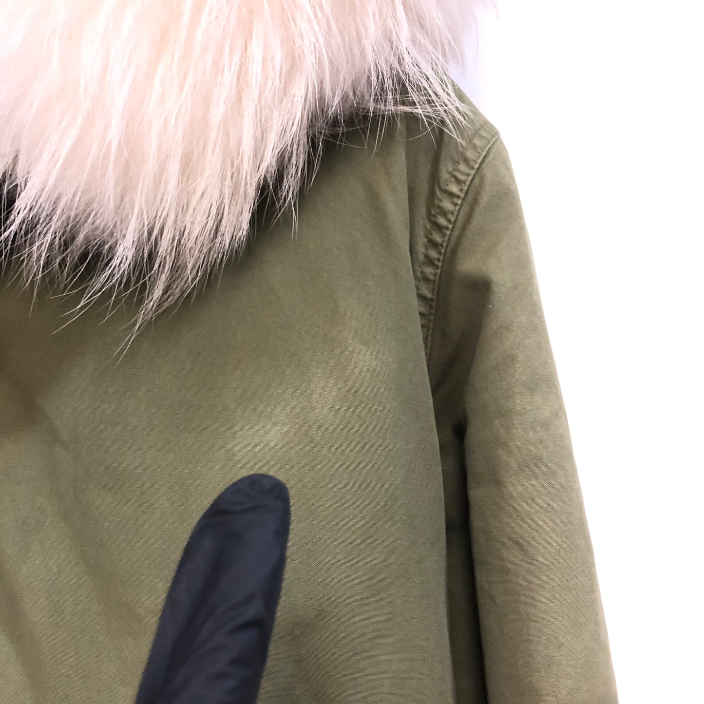 Mr & Mrs Italy Fur Trim Parka Size XS Green