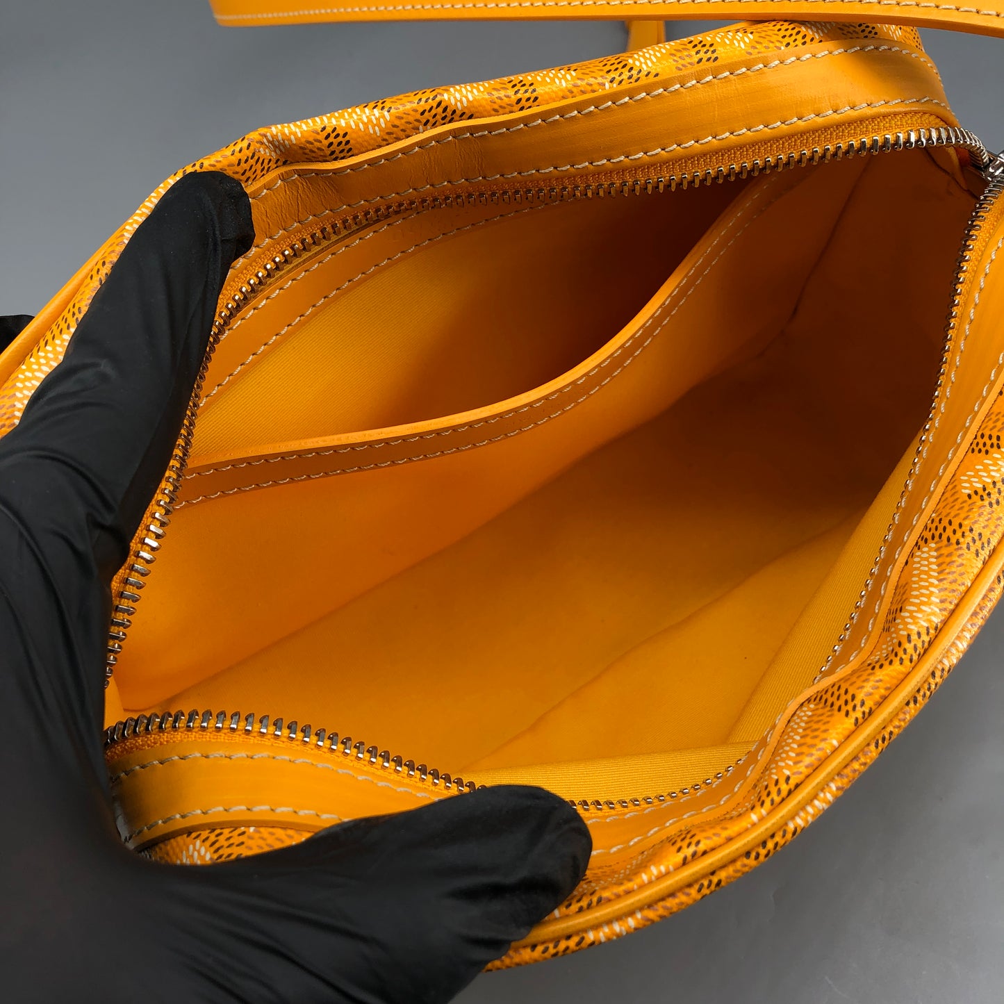 Goyard Cap-Vert Yellow Goyardine Canvas Crossbody Camera Bag