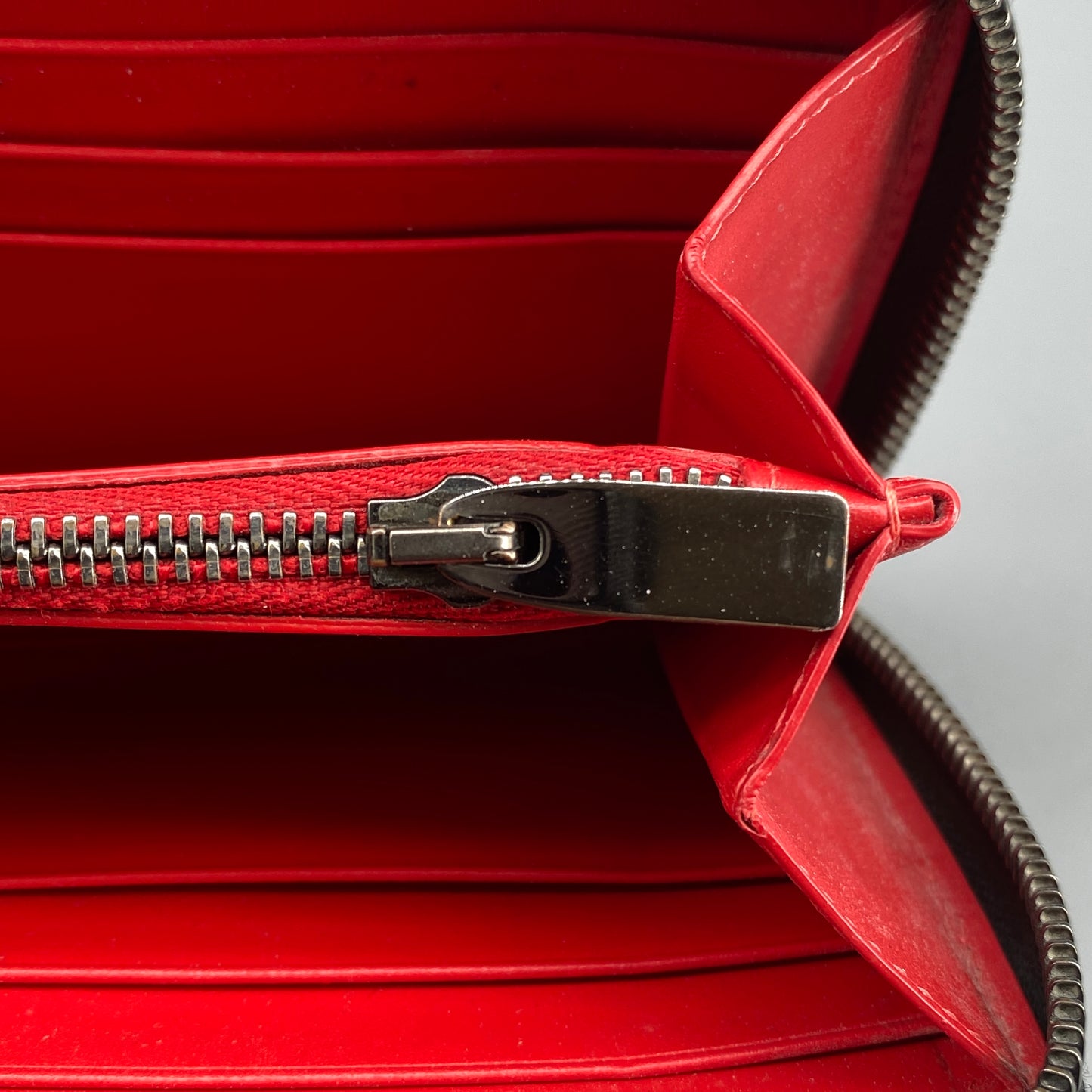Christian Louboutin Black Leather Spiked Zip Around Long Wallet