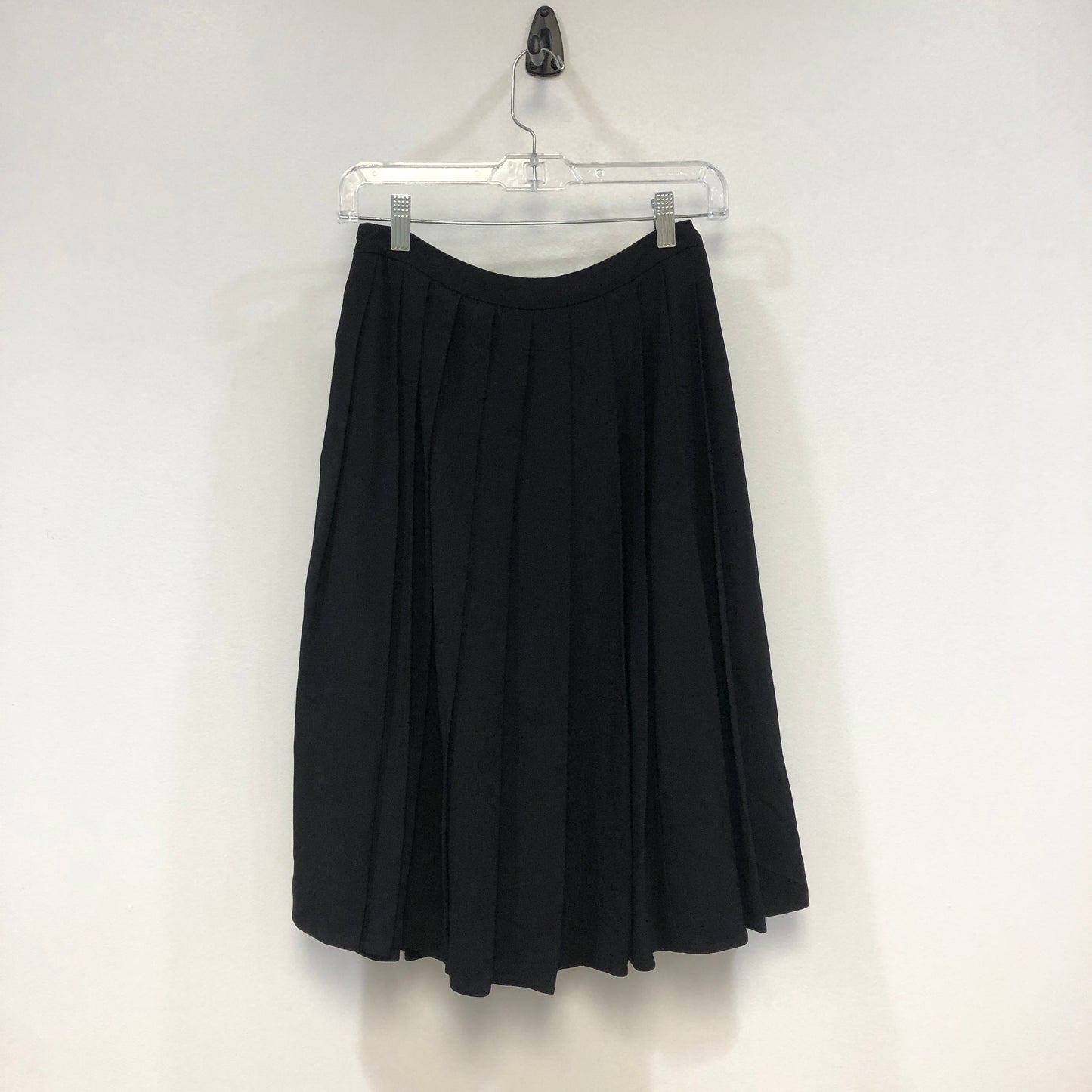Prada Black Pleated Midi Skirt Size 38