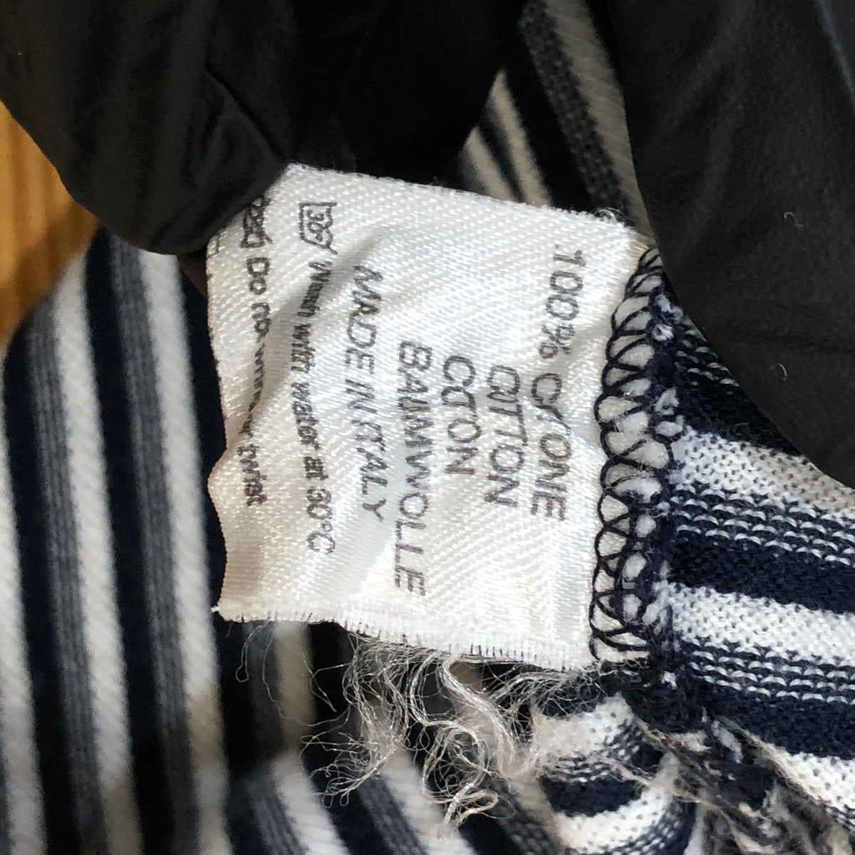 Lanvin Navy blue & white horizontal stripes T-shirt Size XXL