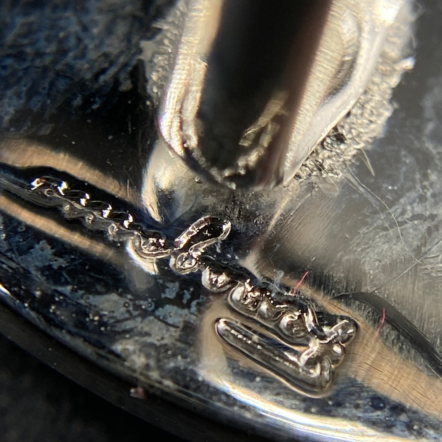 Ferragamo Silver Tone Crystal Decorated Cufflinks